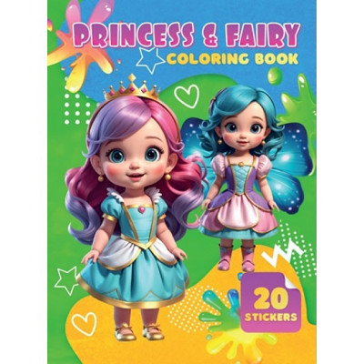 Раскраска А4 My Princessand Fairy с наклейками А06012508 8 страниц **