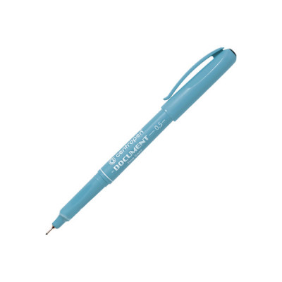 Ручка-линер Centropen 2631 (0,5 мм) черная, корпус голубой **
