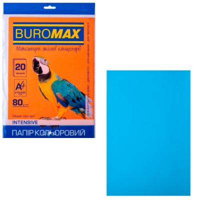 Бумага "BuroMAX" А4 80 г/м2 (20 листов) BM2721320-30 Intensiv светло-синяя **