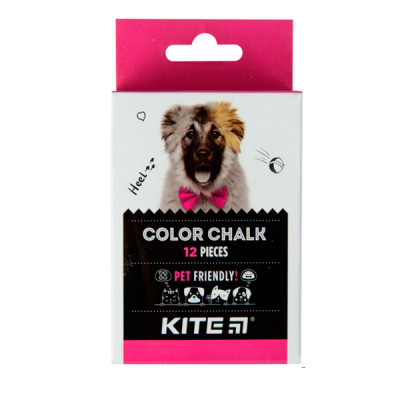 Мел цветной  6цв Kite K22-075 Dogs (12шт)
