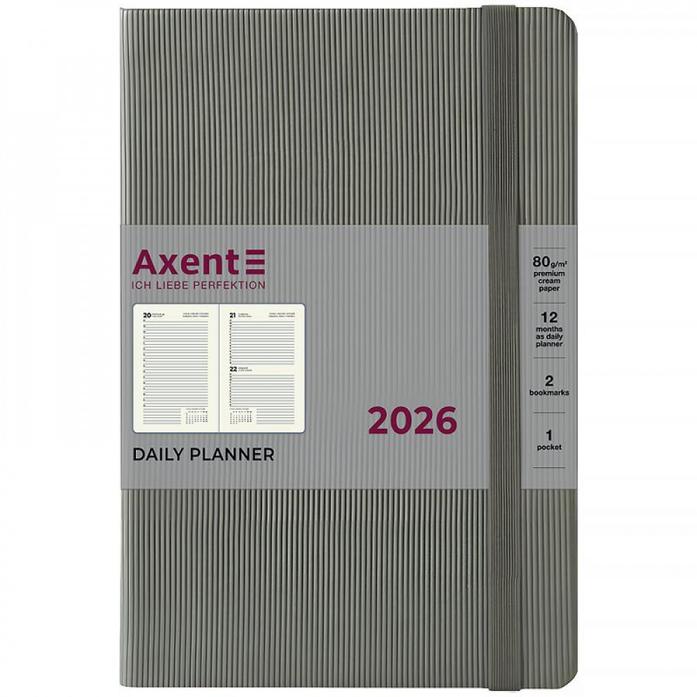 Ежедневник Axent 2026 8815-26-03-А Partner Line 145*210 серый