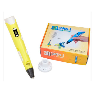 3D ручка с LED экраном DX006 желтая **