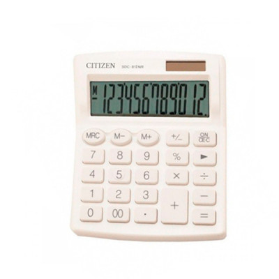 Калькулятор "Citizen" SDC-812 NRWHE-white 12 разрядный белый