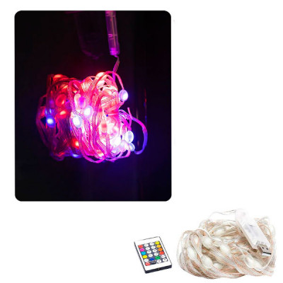 Гирлянда электрическая 100 LED 10м Smart + USB Mix **