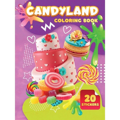 Раскраска А4 Candyland с наклейками А06012506 8 страниц **