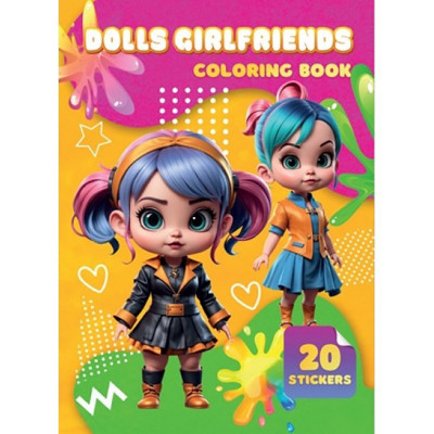 Раскраска А4 Dolls Girlfrends с наклейками А06012507 8 страниц **