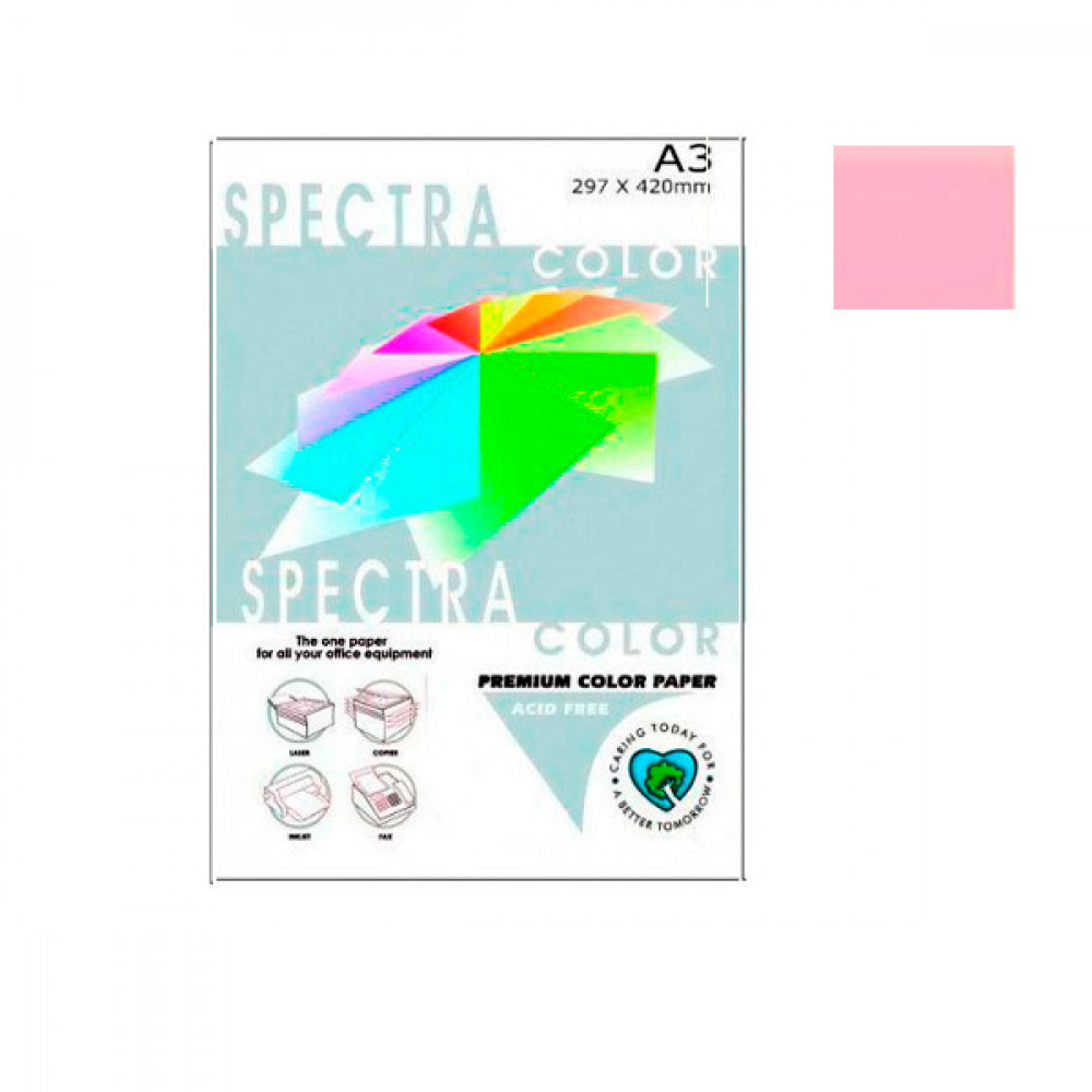 Бумага "Sinar spectra" А3 160 г/м2 (250 л) 170 розовая **