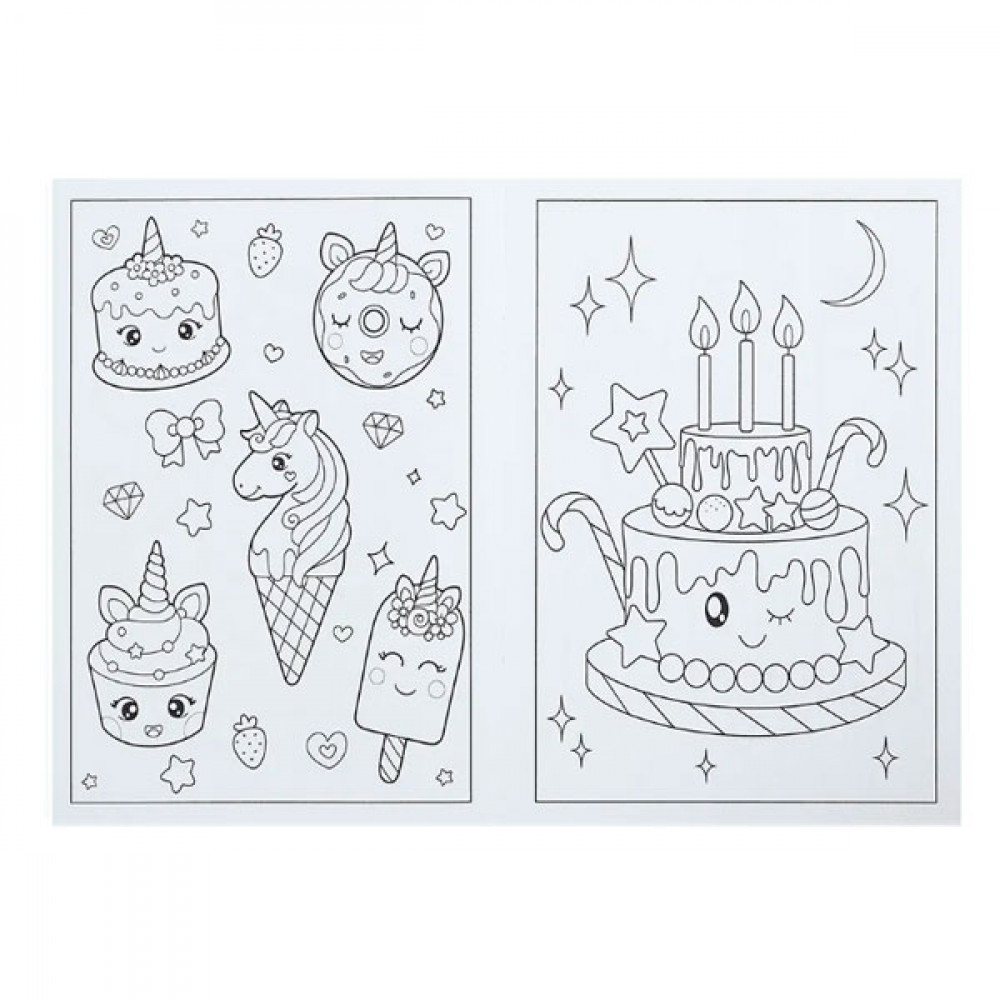 Раскраска ZiBi Сказочные десертики ZB.16015 6 листов **