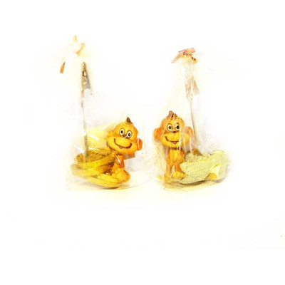 Сувенир подставка-зажим "Обезьянка с деньгами" LE22892 3*8.8 Mix