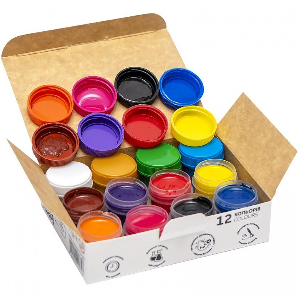 Краска акриловая  12цв 10мл ГАММА*UA 7C51202