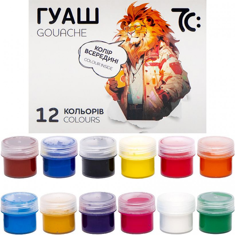 Гуашь  12цв 16мл ГАММА*UA 7C21204