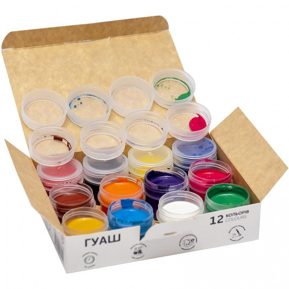Гуашь  12цв 16мл ГАММА*UA 7C21204