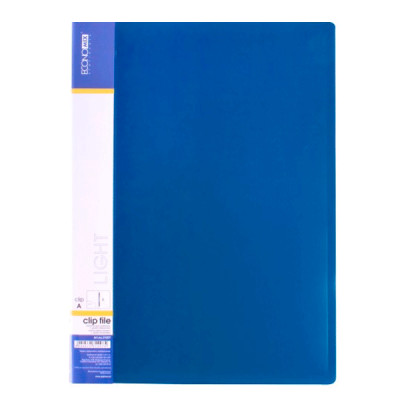 Папка-скоросшиватель пластиковая А4 Economix E31207-02 Light синяя