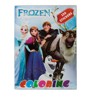 Раскраска А4 (8 листов) Frozen 120 наклеек
