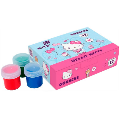 Гуашь 12цв Kite HK25-063 Hello Kitty 20мл