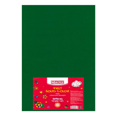 Бумага цветная А3 10 листов Фетр  180 гр MX61623-49 темно-зеленая