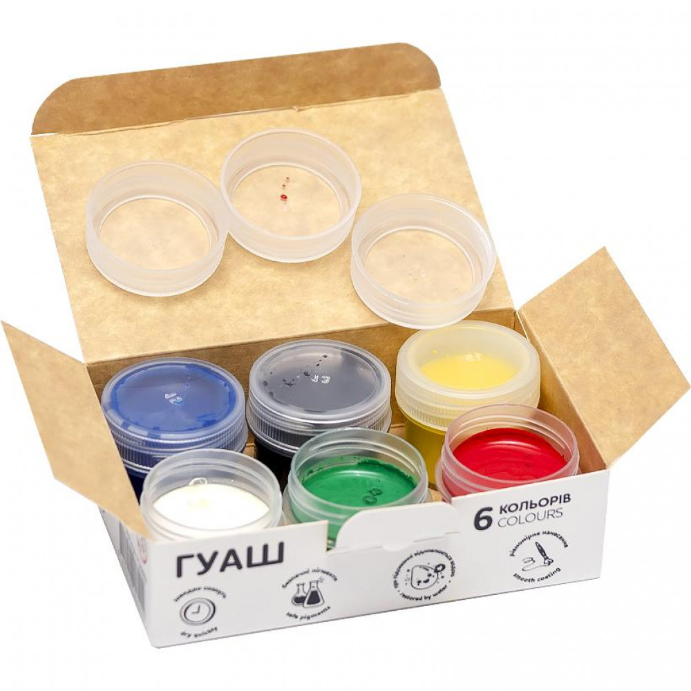 Гуашь  6цв 16мл ГАММА*UA 7C20602