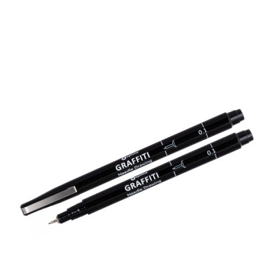 Ручка-линер Optima O16409 GRAFFITI, 0,1 мм черный
