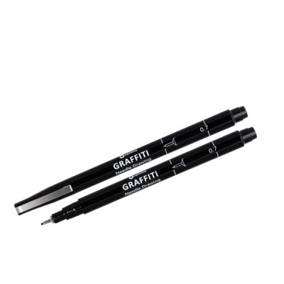 Ручка-линер Optima O16412 GRAFFITI, 0,7 мм черный