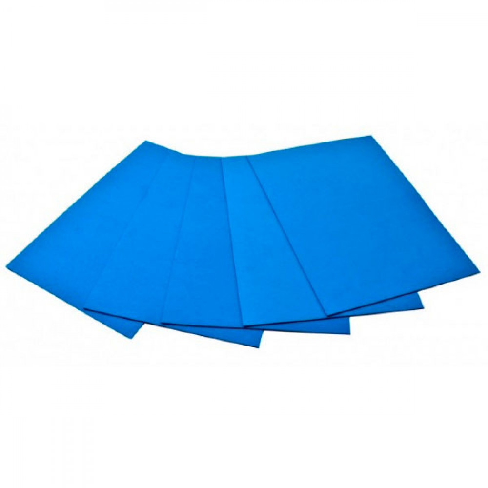 Бумага цветная А4 5 листов Фоамиран 1,0 мм ФЦ-1-019 голубой