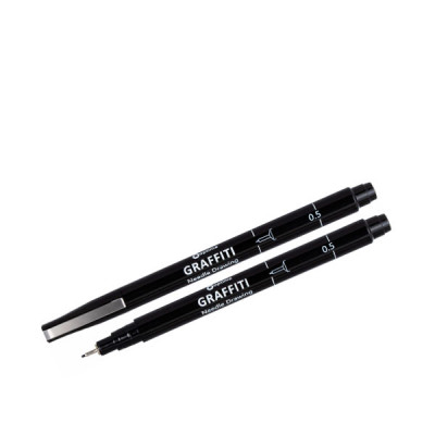 Ручка-линер Optima O16411 GRAFFITI, 0,5 мм черный