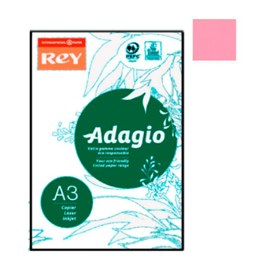 Бумага REY Adagio А3 80 г/м2 (500 л) 05 розовый **
