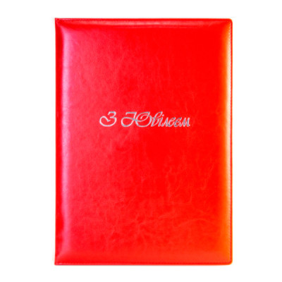 Папка А4 адресная "Optima" Вiтаемо" O36048-03 Nebraska красн.