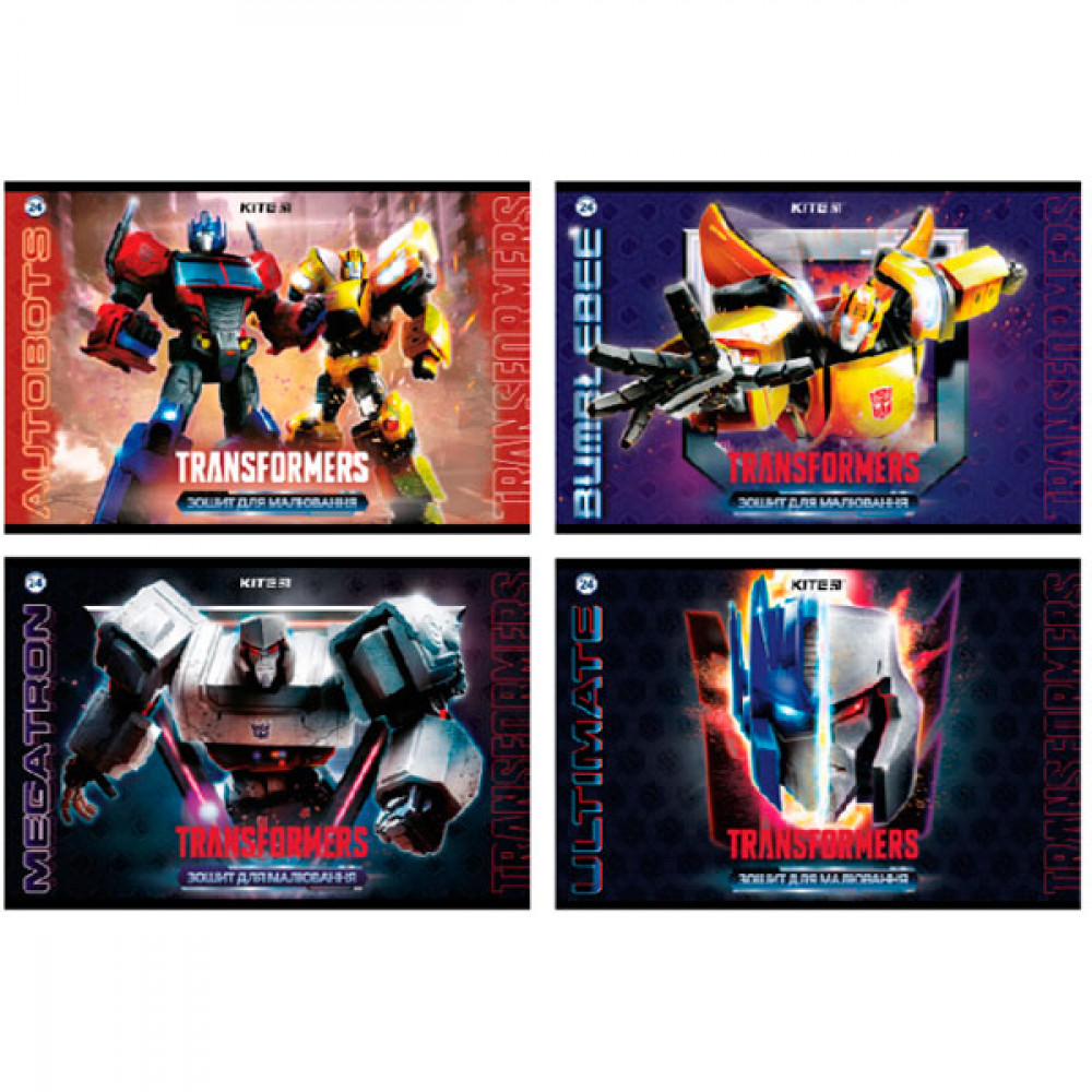 Альбом 24л 120 г/м2 Kite TF22-242 Transformers софт-тач + УФ лак
