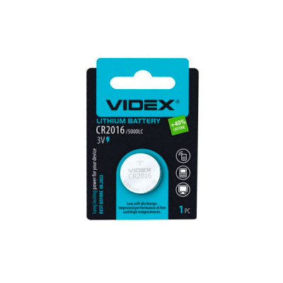 Батарейки  Videx 2016