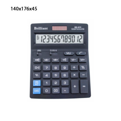 Калькулятор "Brilliant" BS-0111 12 разрядный  140 х 176 х 45 мм