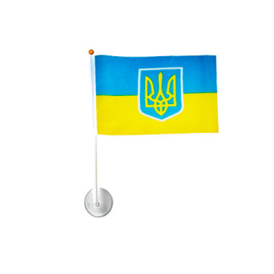 Флаг Украины на присоске (12х20 ) авто
