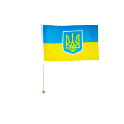 Флаг Украины на палочке (12х20) демонстрационный