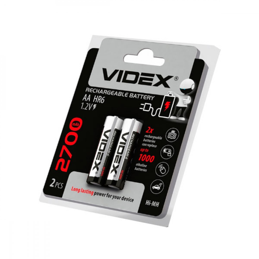 Батарейка аккумулятор  Videx HR06/АА 2700mAh**
