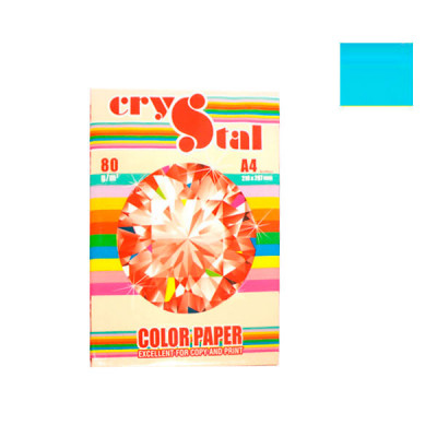 Бумага CRYSTAL COLOR PAPER А4 80г/м2 (100л) 120 голубой **