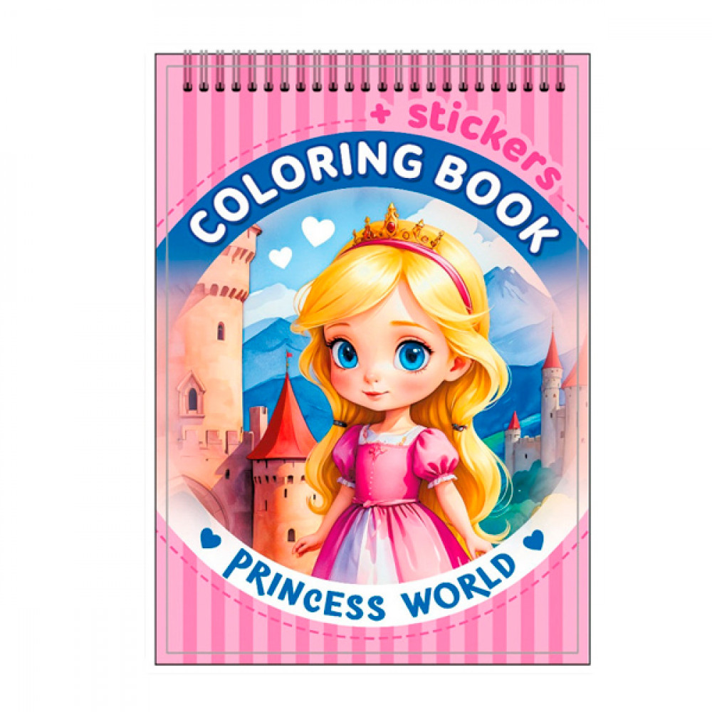 Раскраска 105*148мм с наклейками 24209 12л. **