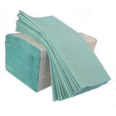 Полотенца бумажные "BUROCLEAN" V зеленые (160 шт) **