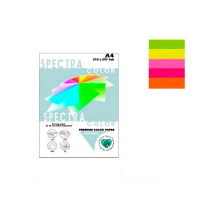 Бумага Sinar spectra А4 75 г/м2 (5х20 100 л) радуга неон **
