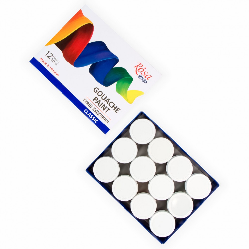 Набор красок гуашевых Rosa Studio Classic 221542 20мл 12цв **