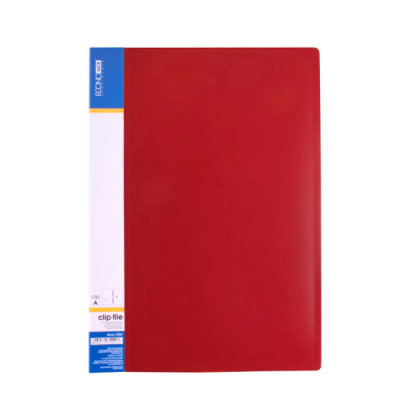 Папка-скоросшиватель пластиковая А4 "Economix" E31201-03 с карманом красная