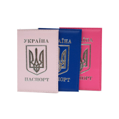 Обложка Паспорт Украина серебро / золото / розовый