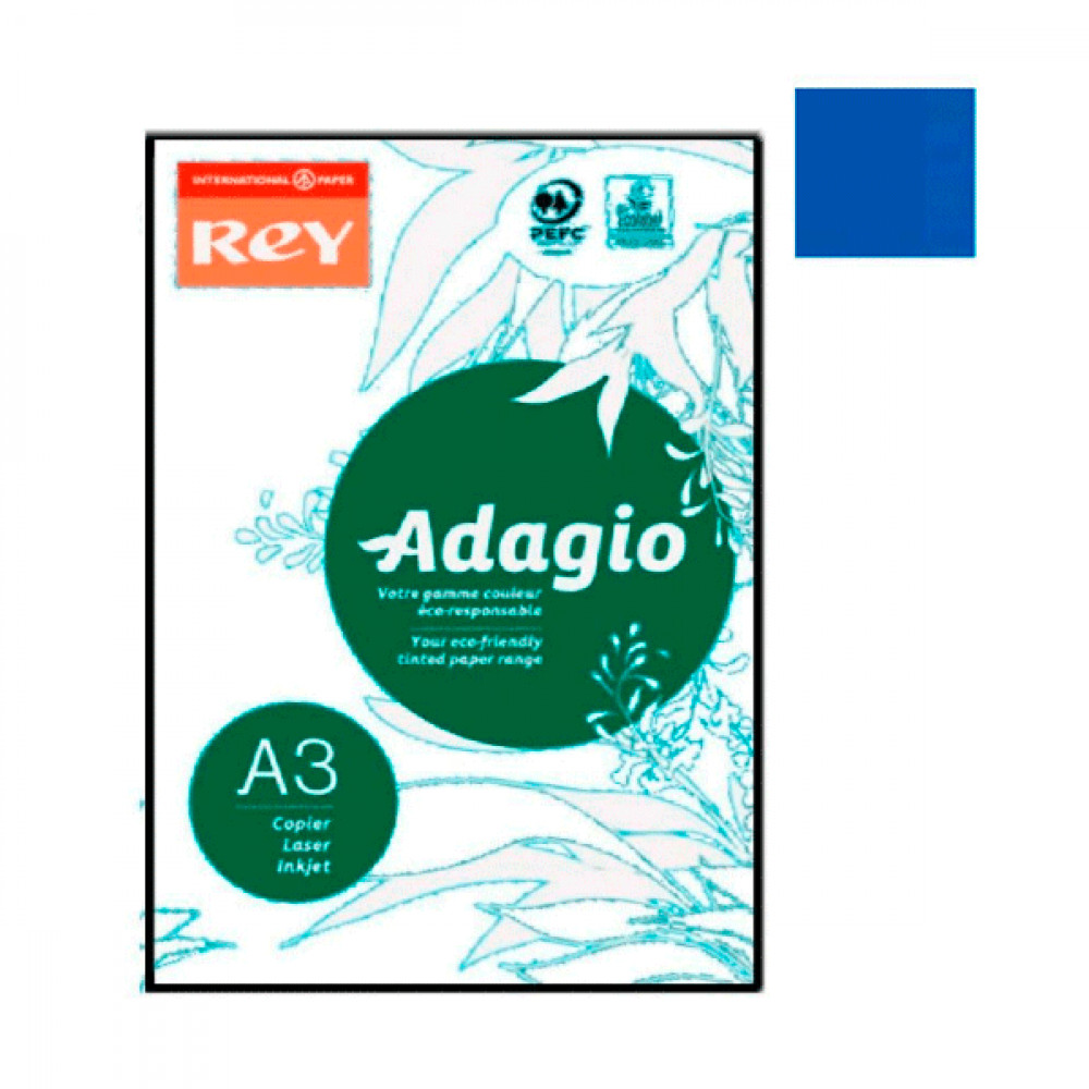 Бумага REY Adagio А3 80 г/м2 (500 л) 51 темно-синяя **