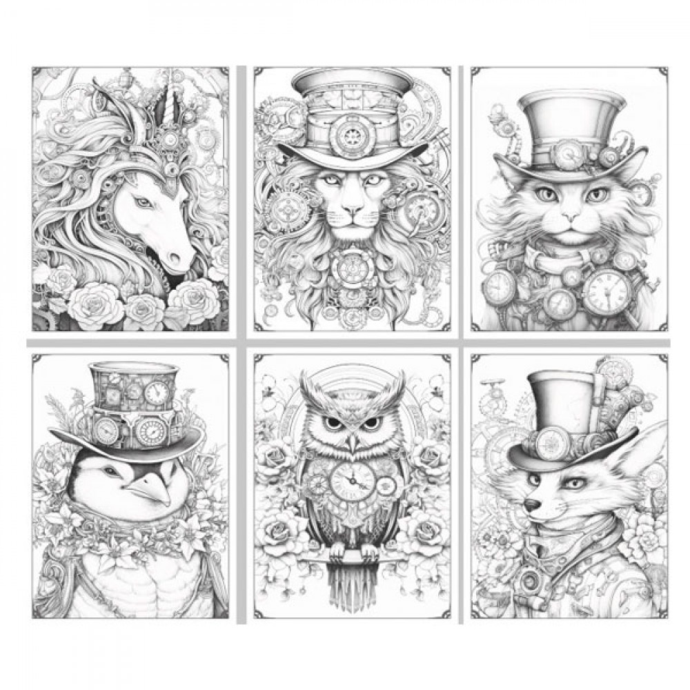 Раскраска 297х210 на скобе 23367 8 листов **