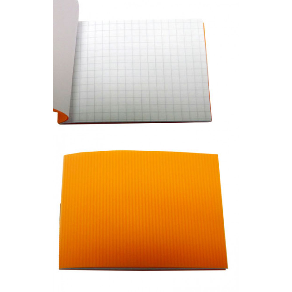 Блокнот А7 24 л # в клетку ВА7524-П01 пластиковая обложка, оранжевый