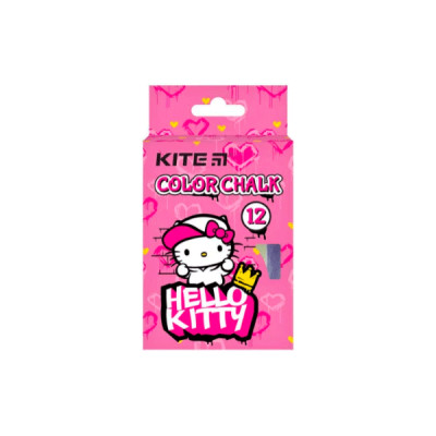 Мел цветной 6 цветов Kite HK21-075 Hello Kitty (12 шт)