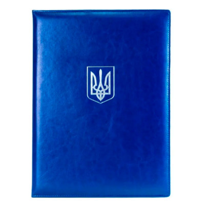 Папка А4 адресная Economix E36047-02 ГЕРБ (тризуб) Nebraska синий