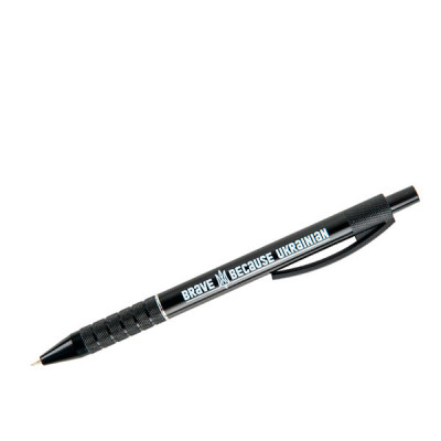 Ручка масляная  автоматическая Axent АВ1086-08-02 Prestige Brave because ukrainian  синяя 0,7 мм