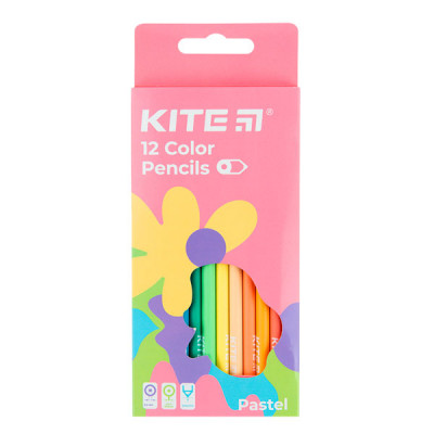 Карандаши 12цв Kite K22-451-2 Fantasy Pastel
