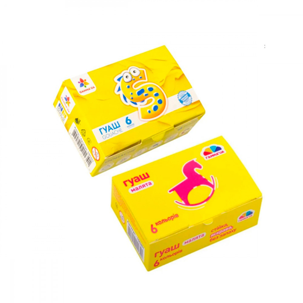 Гуашь 6 цветов "Гамма НВ" 100201 Малыши 10 мл