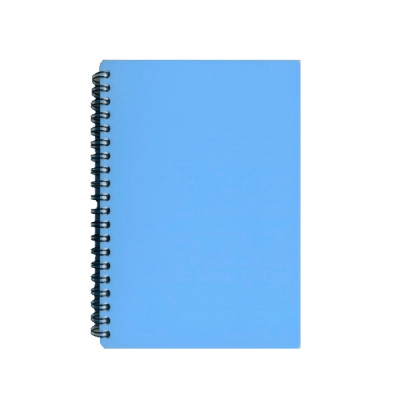 Блокнот В6 96 л  (серия "Micro") ТВ6396-810 пластиковая обложка, спираль сбоку, голубой