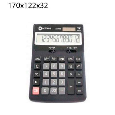 Калькулятор "Optima" O75503 12 разрядный черный